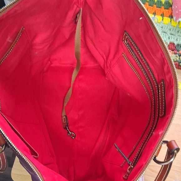 Dooney & Bourke Rich Purple Leather Shoulder Bag - Picture 7 of 9